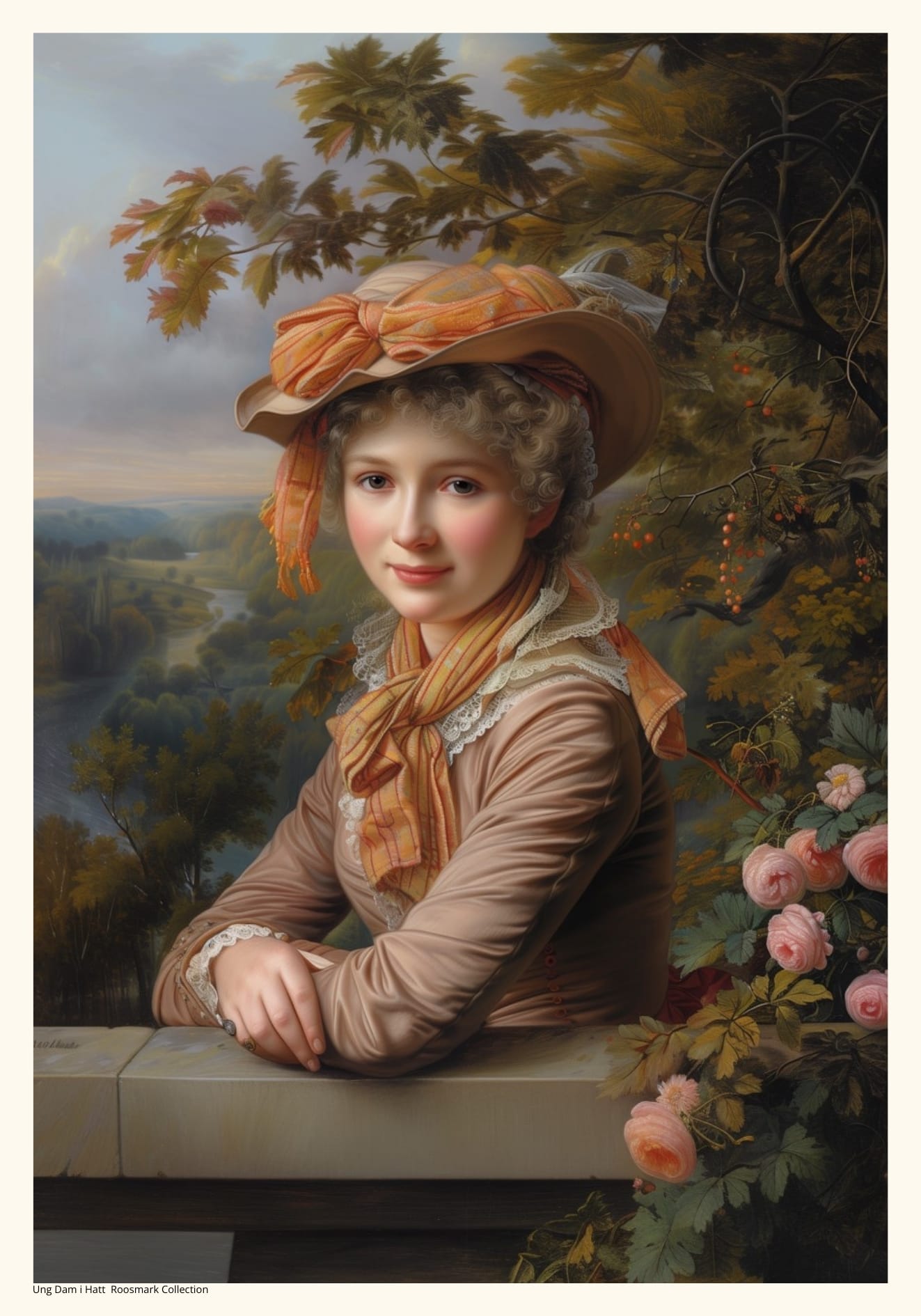 Ung Dam i Hatt 1700 Poster