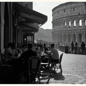 Rom Svartvit Poster Colosseum 1963