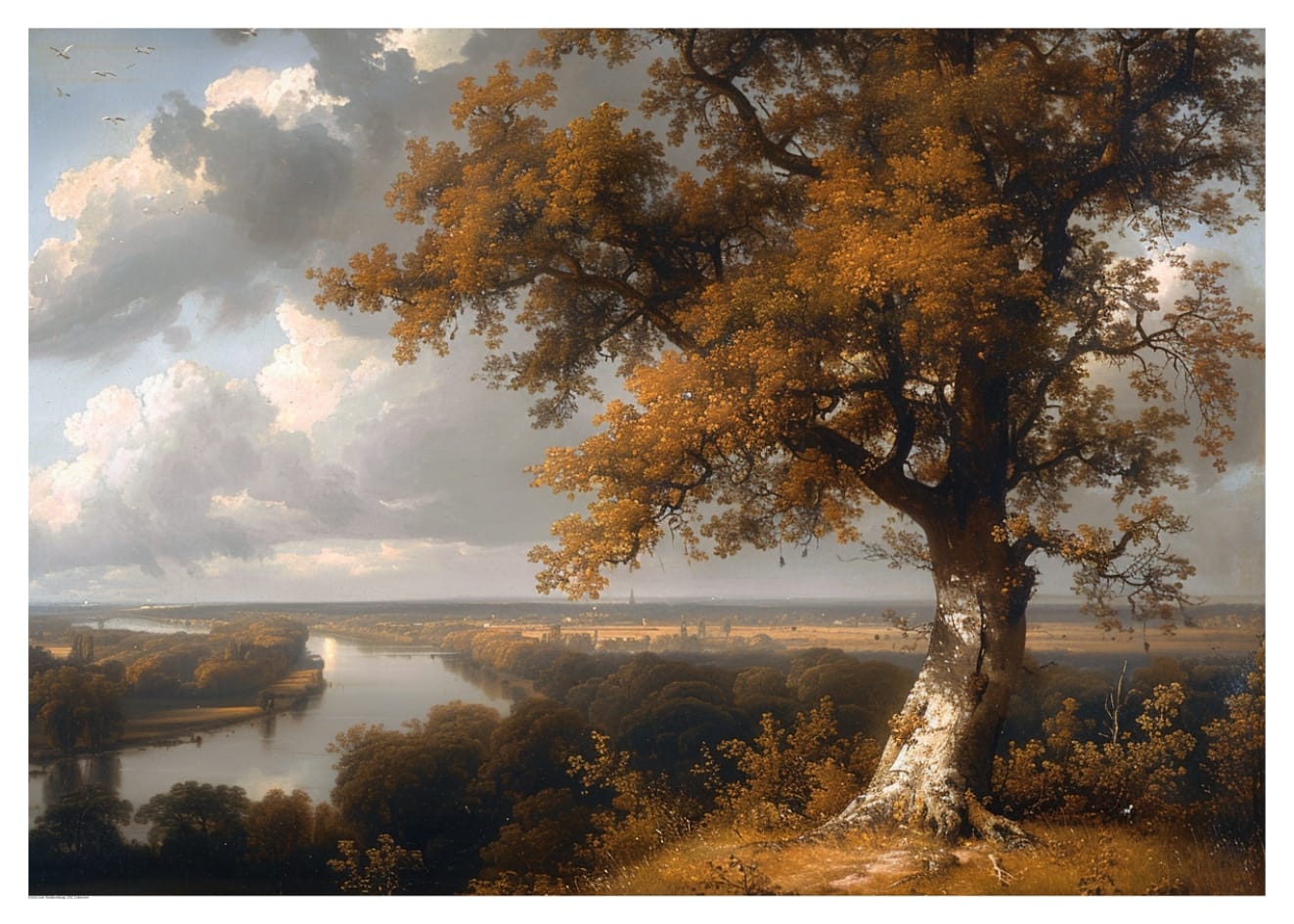 Natur landskap geografi poster flod